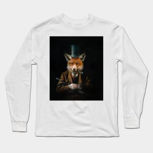 Dapper Victorian Fox Long Sleeve T-Shirt